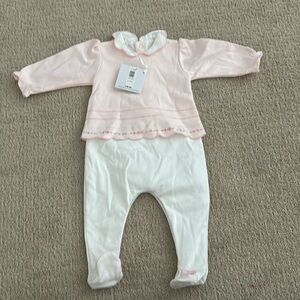 Emile Rose baby onesie with collar
